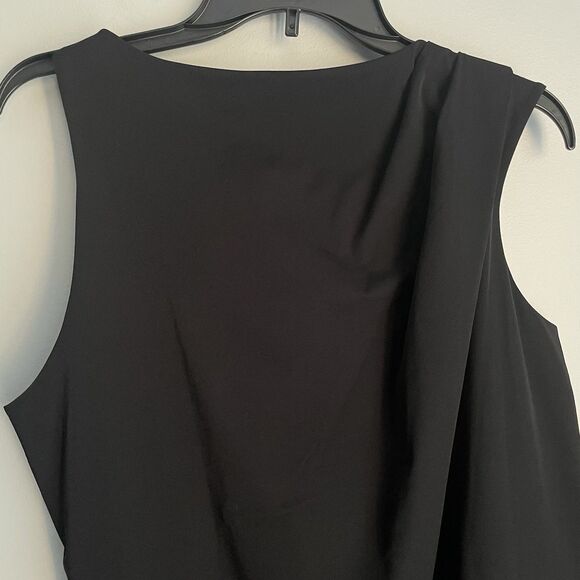 NEW Banana Republic Black Pleated Shoulder Dress Size 10 Party MSRP $120.00 - Picture 9 of 14